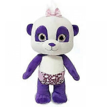 (WHITE) 25cm Word Party Plush Toys Learning Stuffed Doll Lulu Franny Bailey Kip Leopard Kangaroo Elephant Panda Animal Toys Kids Gifts