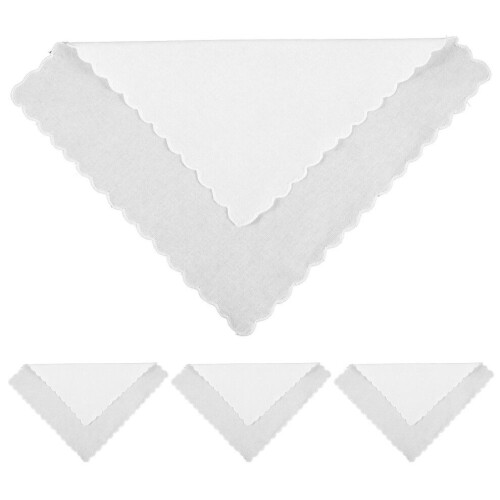 4 square cotton handkerchiefs, creative and 1