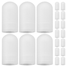 20 Stück Drumstick-Spitzen Silikon-Übungsmatte Weiß