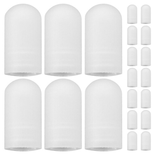 20 pcs Drumstick Tips Silicone Practice Mat White