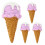 4. Imitierte Eisbecher mit Waffelimitaten, Dessertdekoration 1