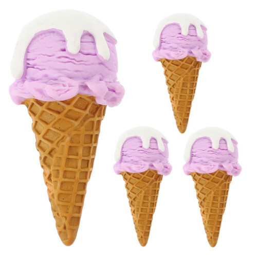 4. Imitierte Eisbecher mit Waffelimitaten, Dessertdekoration