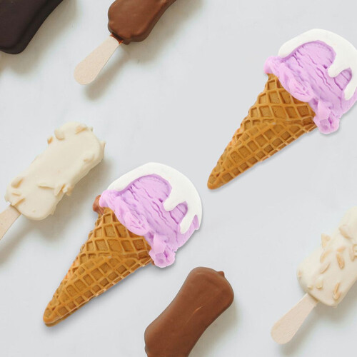 4. Imitierte Eisbecher mit Waffelimitaten, Dessertdekoration 2