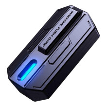 (Blue light) Dark Gray Pulse Green Light Metal Spin Coin Stress Relief Toy