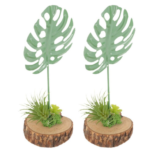 4 künstliche Monstera-Pflanzen aus Kunststoff für Wohnzimmer oder Büro