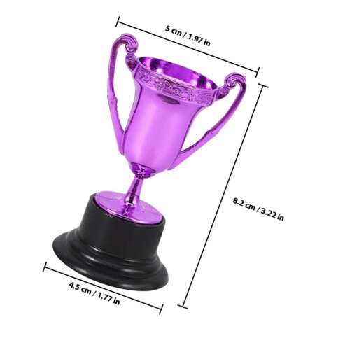 4 Mini-Plastiktrophäen für Partys und Feiern 1