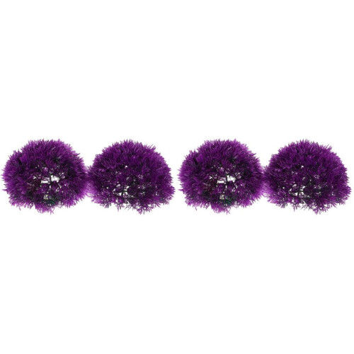 4 Artificial Green Glitter Balls for Wedding Decoration 2