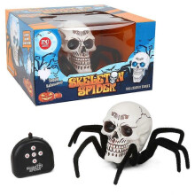 (Skeleton Spider) Halloween creative trick scary plush toy skeleton spider wolf spider electric toy spoof props