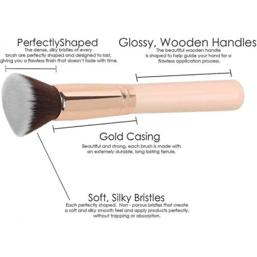 Versatile Flat Top Kabuki Brush for Liquid, Powder, and Cream Makeup Application 2