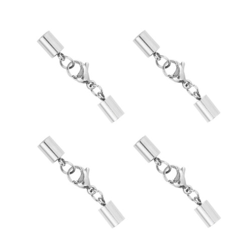 4 fermoirs de cordon de 4,0 mm pour bracelet et collier 2