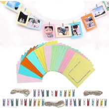 30-Piece Colourful Hanging Photo Frame Set  Decorative Certificate & 6-Inch Picture Display