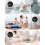 (White)Kitchen Timer, Low Noise Magnetic Digital Kitchen Timer Silicone Buttons 3in LED for Classroom (White) 5