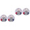 4 Skulls Mousepad with Non-Slip Rubber Base 4