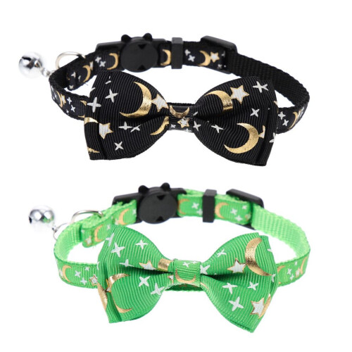 Katthalsband polyester 2 st 28x4x1,6 cm 1