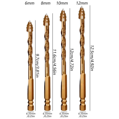 Durable Alloy Steel Drill Bits For Tile Concrete And Cement 2