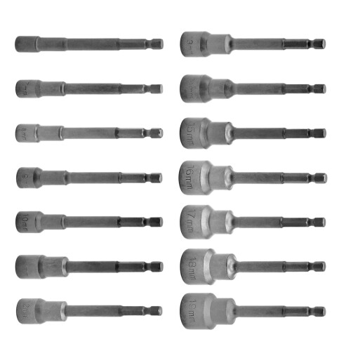Magnetic Nut Setters Driver Drill Bit 1/4inch Hex Nut-15mm 1