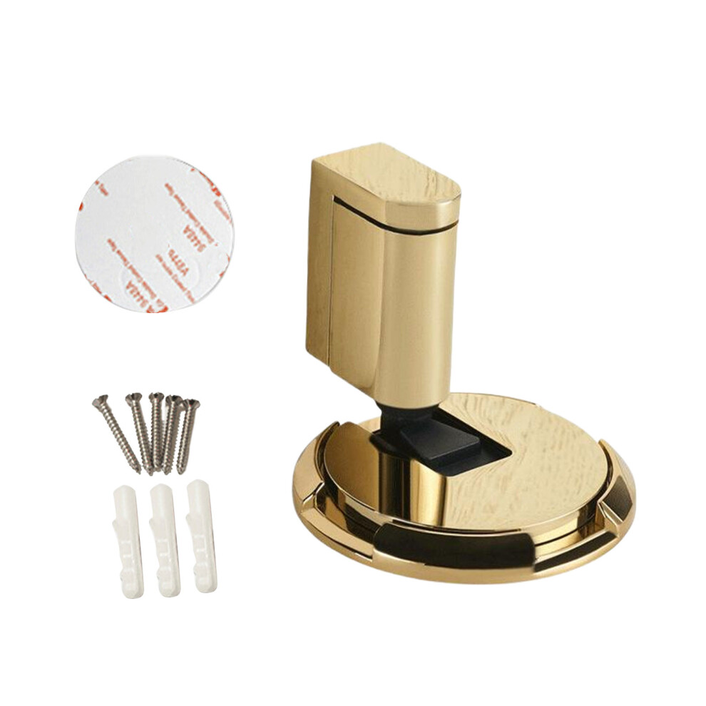 (Gold) Super Strong Windproof Door Stopper Easy Installation Without Punching-image-OPC-PMXPHTW-NEW