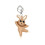 Elegant Ballet Inspired Rabbit Keychain Sturdy Leather-Brown 1