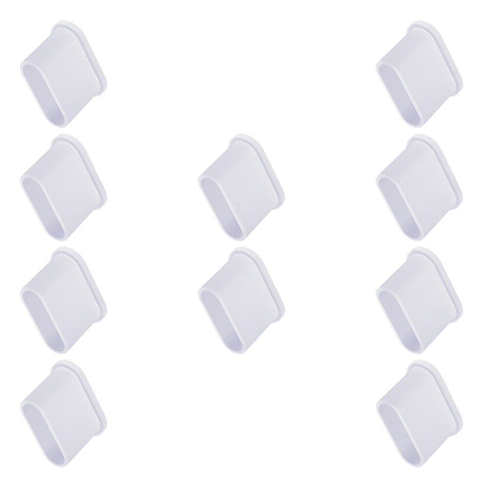 Type C Usb Port Dust Cover Protectors Easy-Clear Plastic 10Pcs 7696000266459