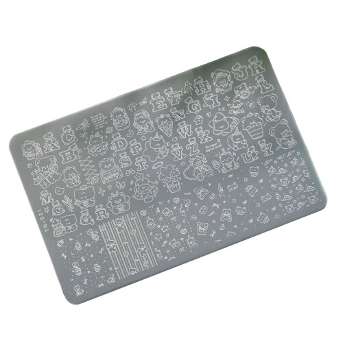 Professional Stainless Steel Nail Art Plate Lovely Bear Pattern
