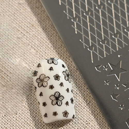 Professional Stainless Steel Nail Art Plate Lovely Bear Pattern 1