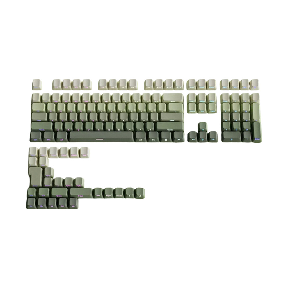 133 Keys Gradation Key Caps Set Pbt Engraved Side-Qingti Oolong 7696000269238