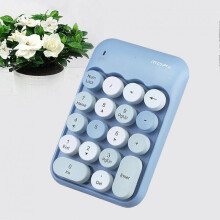 (Blue Mixed Colors)Compact 2.4G Wireless 18-Key Keyboard for Space-Saving Use with Laptops and Desktops