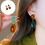 Asymmetric Drop Earrings Geometric Shape Resin Materials 2
