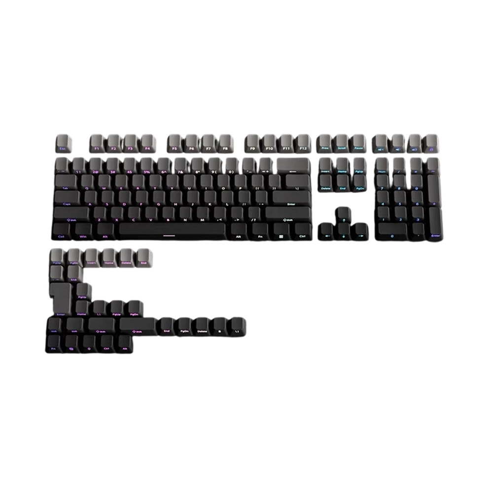 Ergonomic Keycap Set Pbt 133 Key Side Engraved-Fine Dust 7696000269436