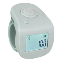 Hand Tally Counter Finger Ring Design Digital Clicker Portable For Goods Counting Golf Knitting Cyan Blue 2.9x3.4cm 1pc