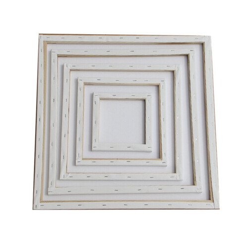 Marco cuadrado de madera con lienzo de algodón 30x30 cm 2
