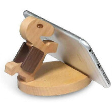 Elegant Wooden Horse Phone Stand for UK Desks with Anti-Slip Base