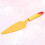 Plastic cake and pizza spoon, multifunctional cake cutter, yellow 4