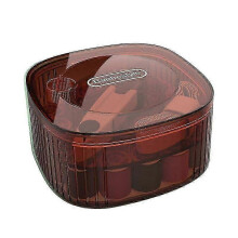 Portable Sewing Kit with 18 Threads, Scissors, Tape Measure, and Storage Box
