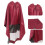 Regnponcho för resor, mörkröd, 1 set 3