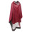 Regnponcho för resor, mörkröd, 1 set 5