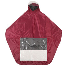 Regnponcho för resor, mörkröd, 1 set