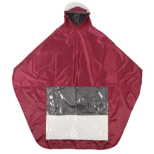 Regnponcho för resor, mörkröd, 1 set
