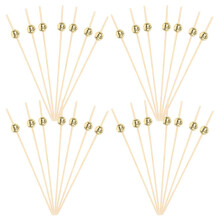 200 Cocktailspieße aus Holz für Vorspeisen, Snacks, Burger und Würstchen