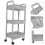 Rolling cart with storage compartments and drawers, mobile shelf 4