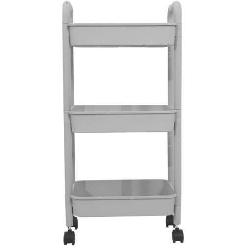 Rolling cart with storage compartments and drawers, mobile shelf 2