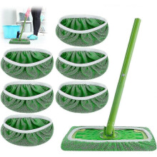 6-Pack Reusable Microfiber Mop Pads for Swiffer Sweeper - Dry and Wet Use