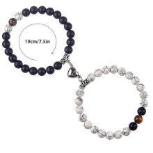 Healing Crystal Couple Bracelets - Matching Set for Partners in Stylish Design