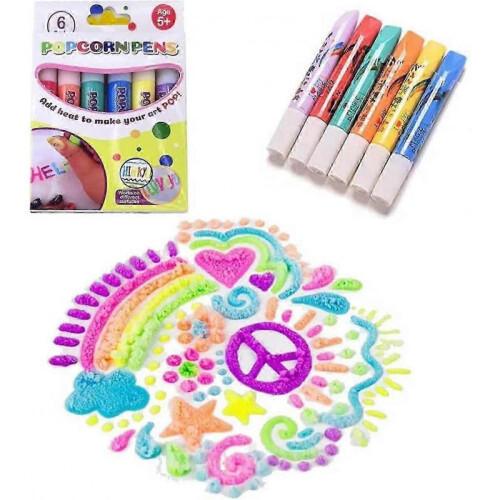 (1 Box) 3D Magic Bubble Popcorn Pens for Creative DIY Art and Greeting Cards