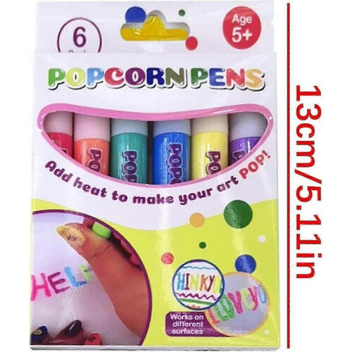 (1 Box) 3D Magic Bubble Popcorn Pens for Creative DIY Art and Greeting Cards 2