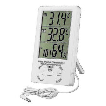 Digital Indoor/Outdoor Thermometer with Hygrometer, Clock, and C/F Switch