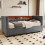 Grey Velvet Sofa Bed with USB Charging & Storage 3
