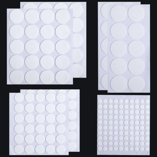 204 Adhesive Dots for Crafts, Double-Sided Stickers, Removable 1