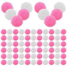 200 plush pom-poms, fluffy balls for kindergarten