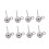 20pcs DIY Earrings with Round Dangle Beads Studs 1